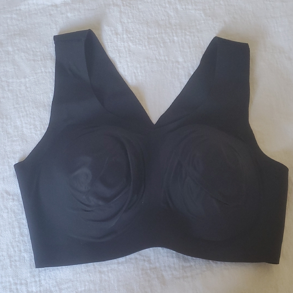 NWOT EVELYN&BOBBIE THE DEFY BRA, WIRELESS, BLACK - Picture 4 of 9